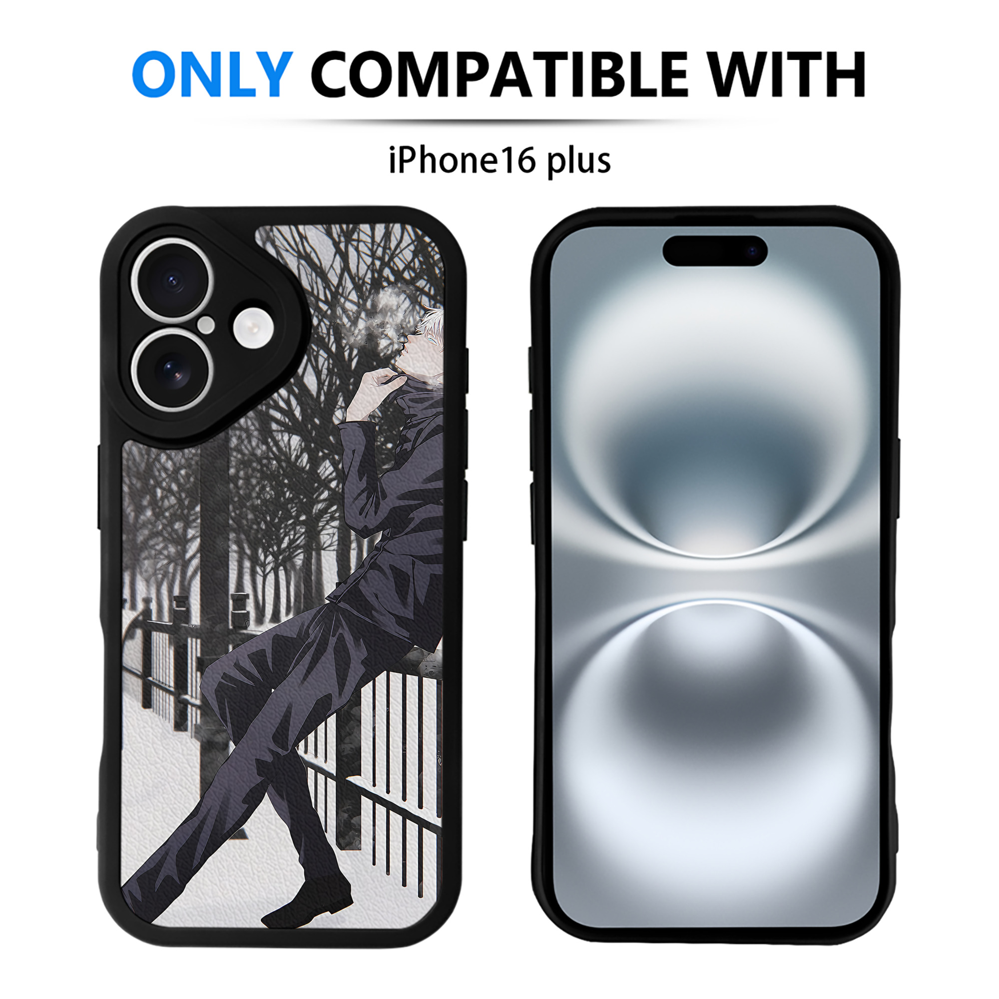 （画像用） 呪術廻戦 Jujutsu Kaisen 【iPhone 16シリーズ対応】シリコンスマホケース（レザー調） 材質：シリコン